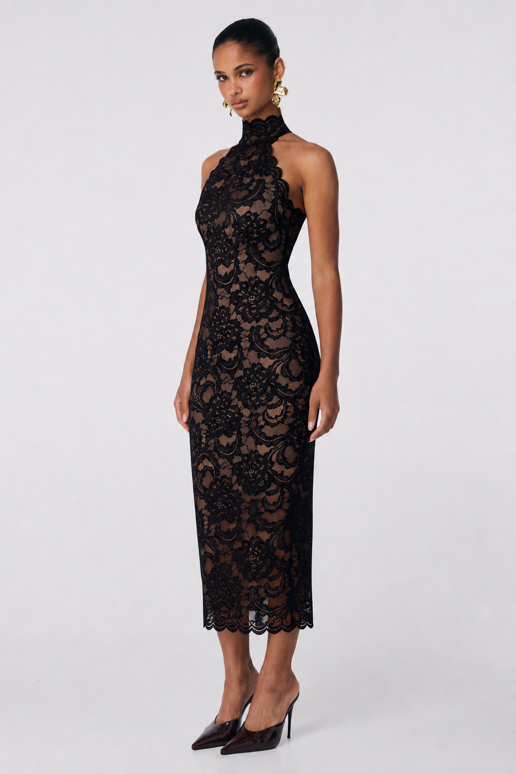 Alessia High Neck Midi