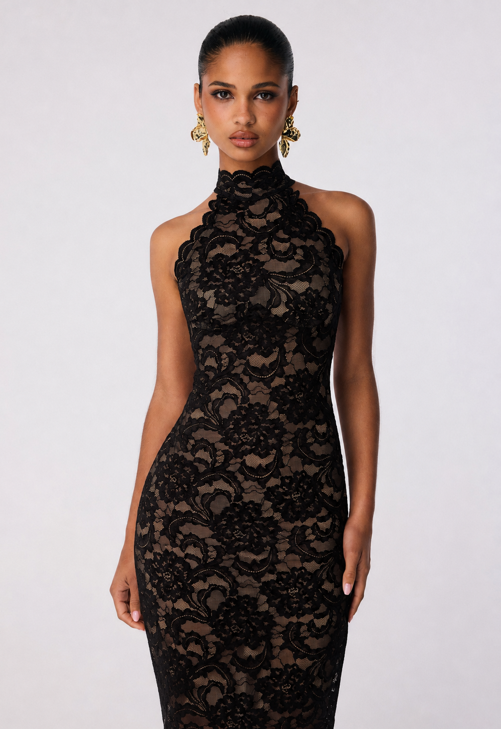Alessia High Neck Midi