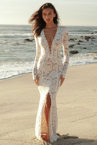 Delphine LS Lace Gown