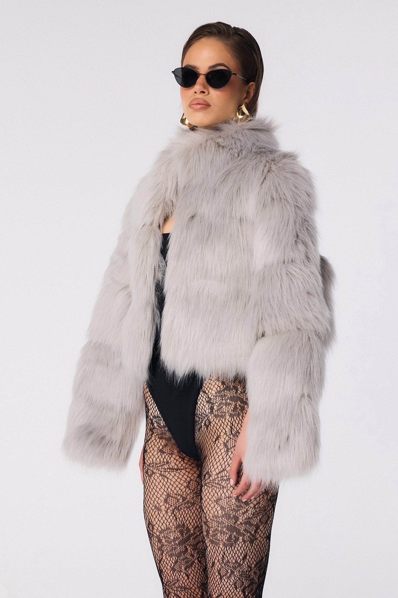 TATIANA FAUX FUR CROP JACKET