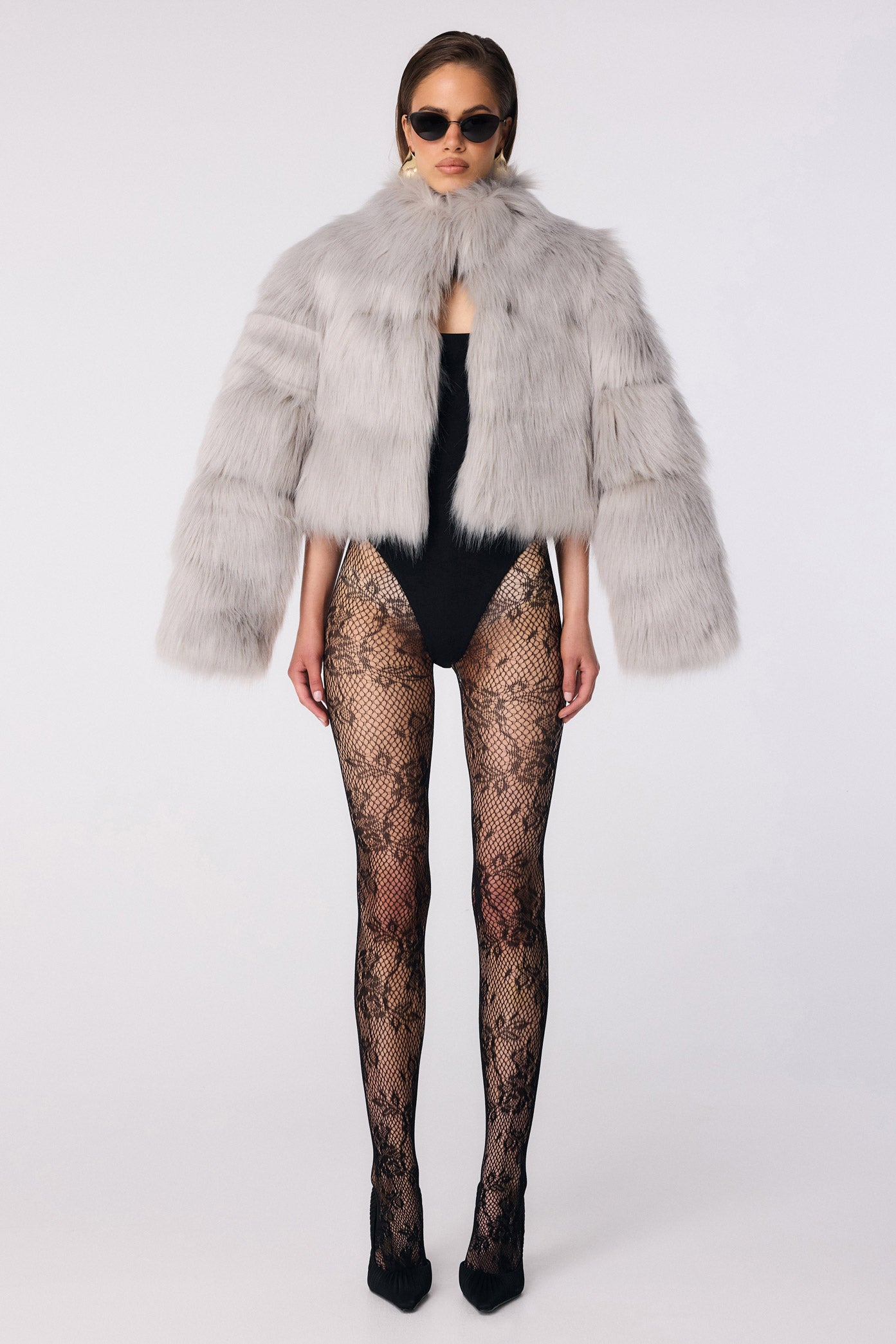 TATIANA FAUX FUR CROP JACKET