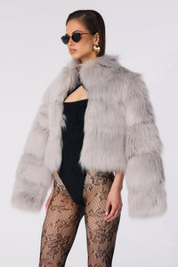 TATIANA FAUX FUR CROP JACKET