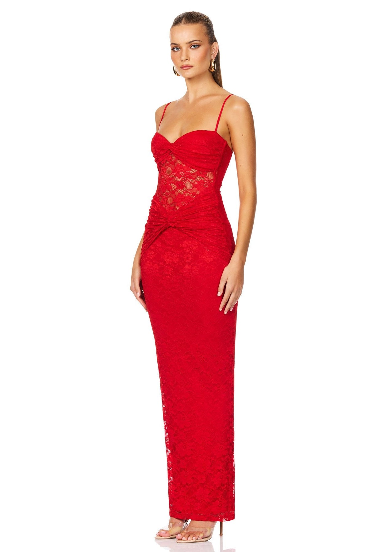 Maxi Dress Nookie Liana Lace Gown Red Lene Lace Maxi Nookie