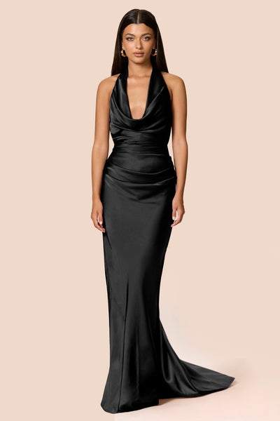 Penelope Drape Gown With Train - Nookie