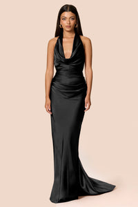 Penelope Drape Gown With Train - Nookie