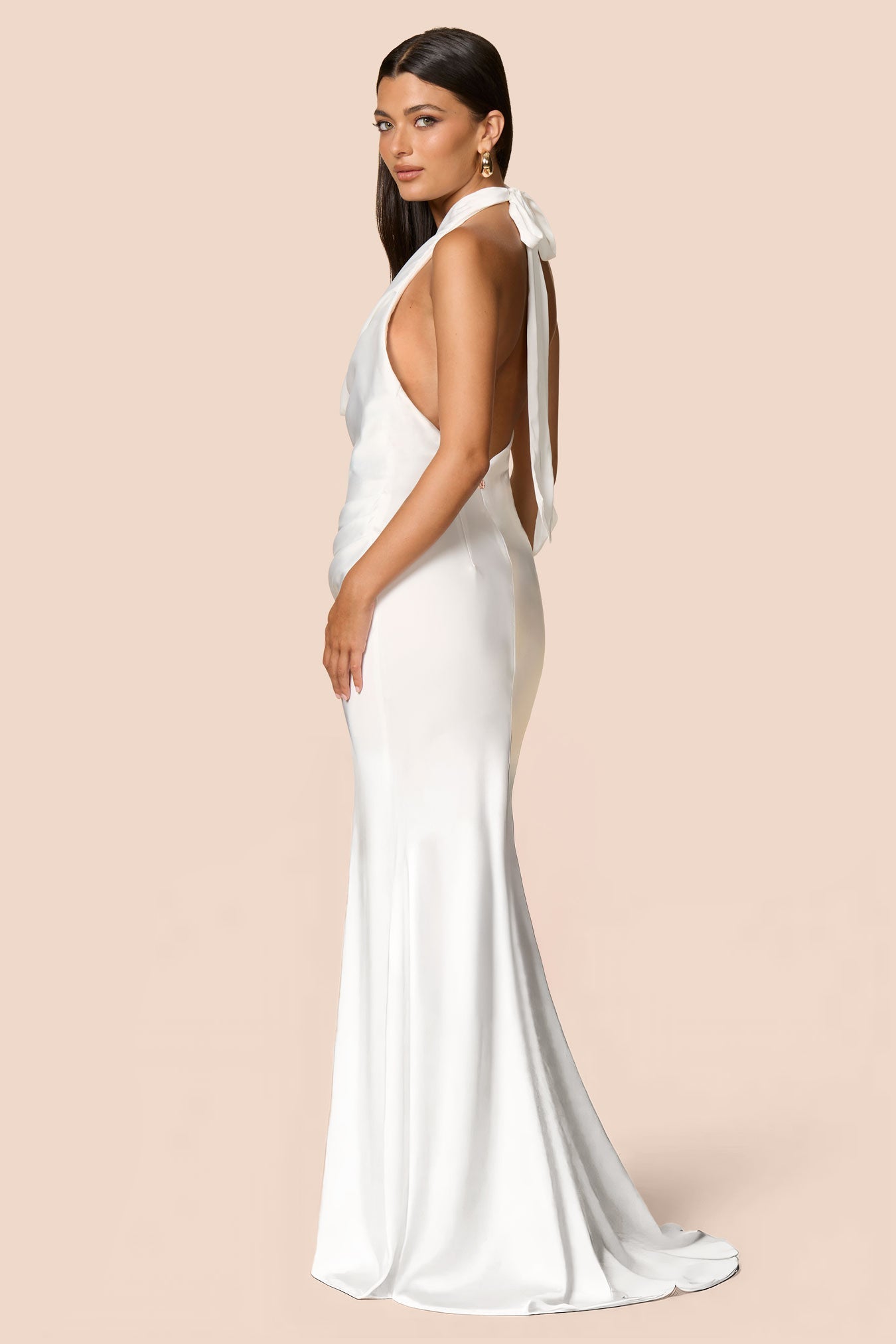Penelope Drape Gown With Train - Nookie