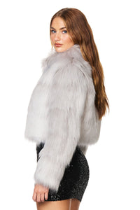 TATIANA FAUX FUR CROP JACKET - Nookie