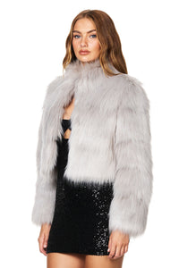 TATIANA FAUX FUR CROP JACKET - Nookie