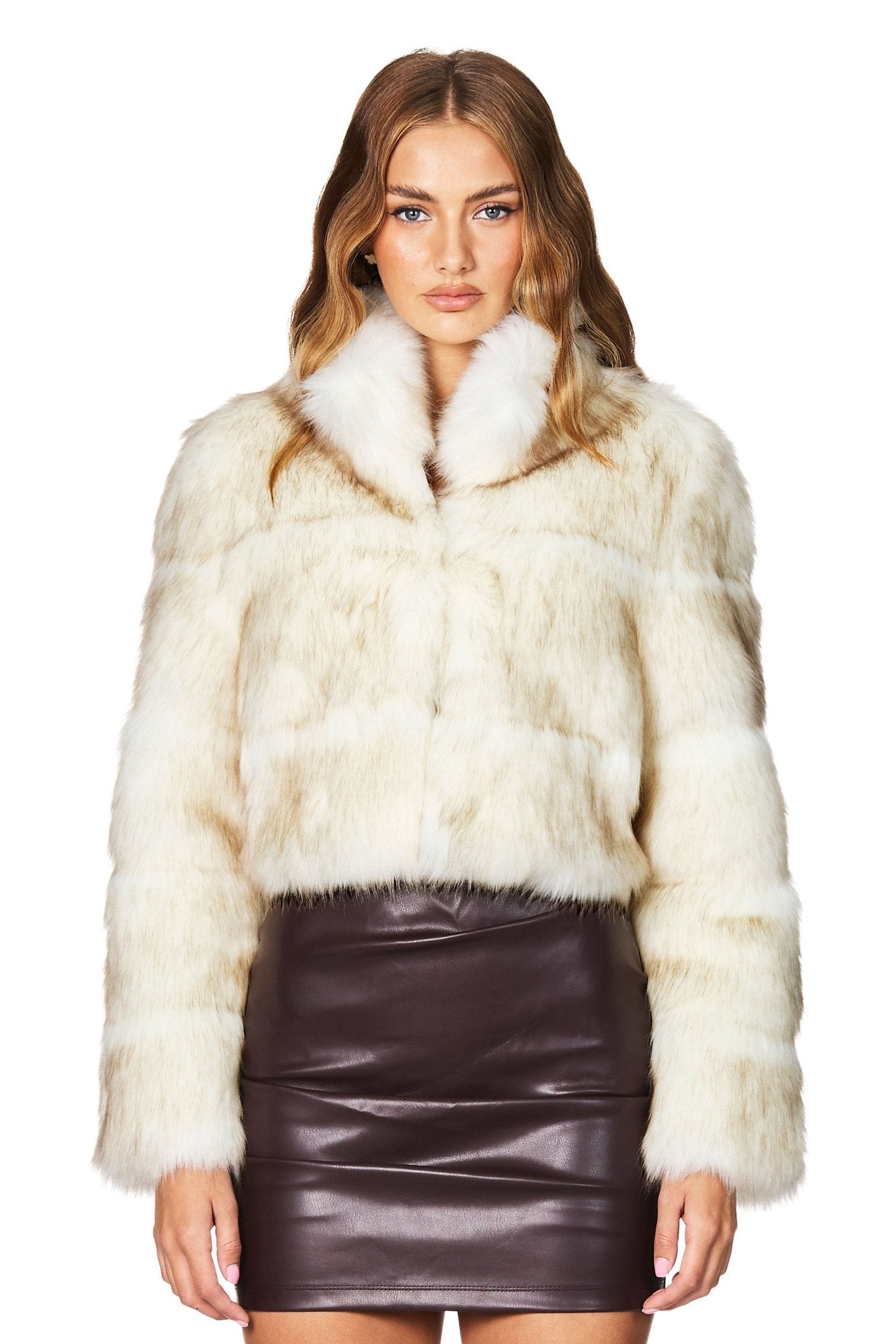 TATIANA FAUX FUR CROP JACKET - Nookie