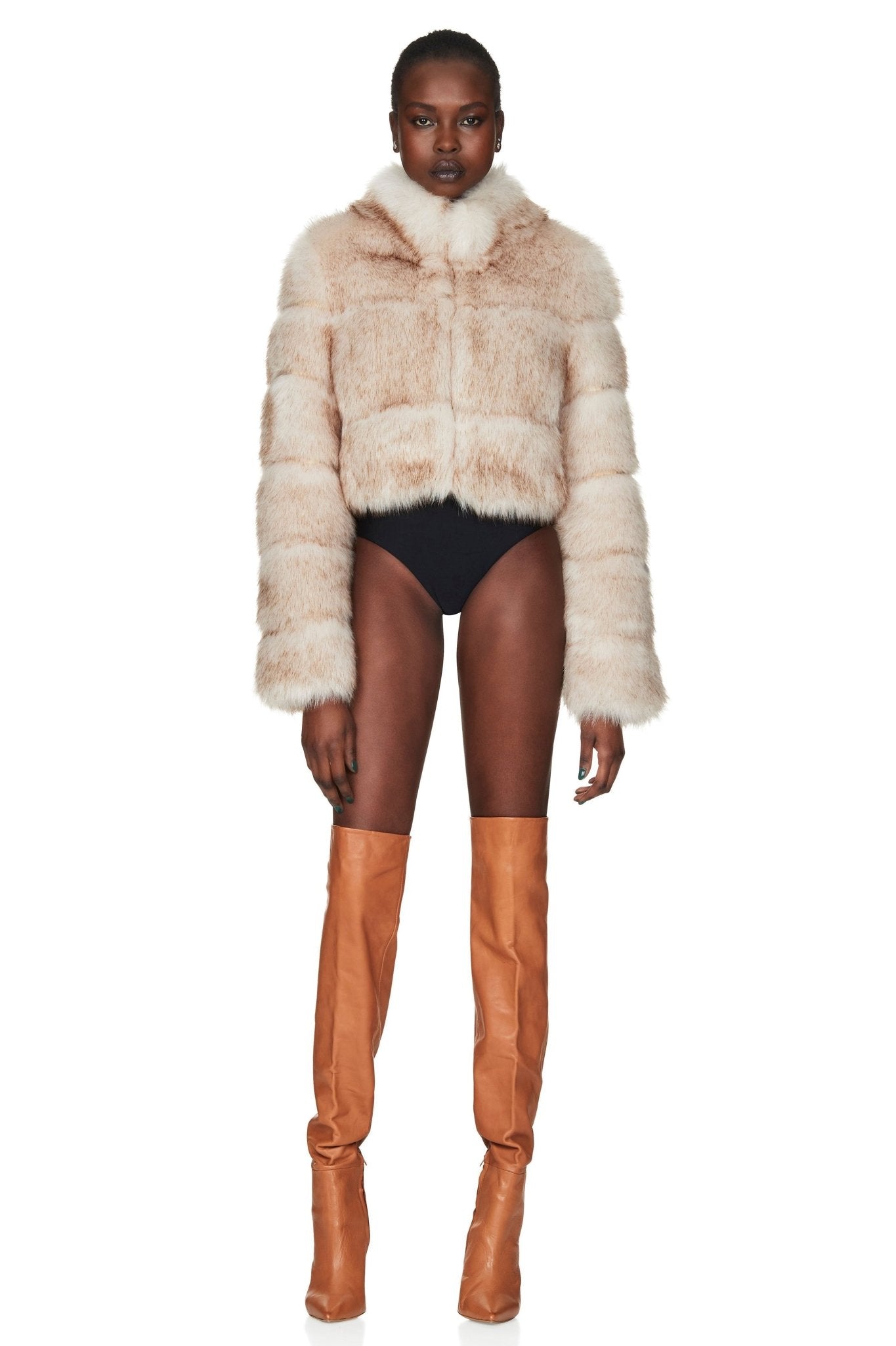 TATIANA FAUX FUR CROP JACKET - Nookie