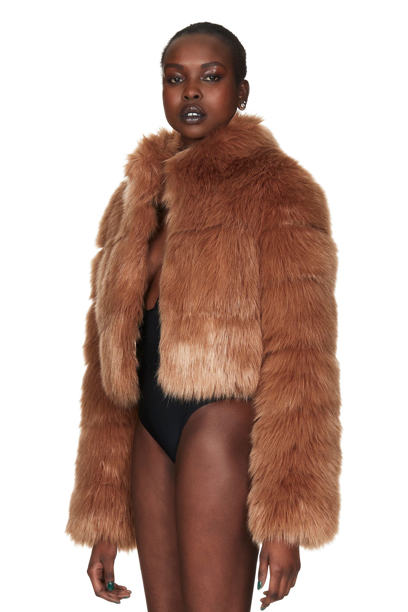 TATIANA FAUX FUR CROP JACKET - Nookie