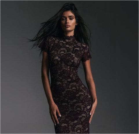chinese dress ladies Rent NOOKIE Liana Lace Gown (Red)- RRP $339 – Dress for a Night main image 0