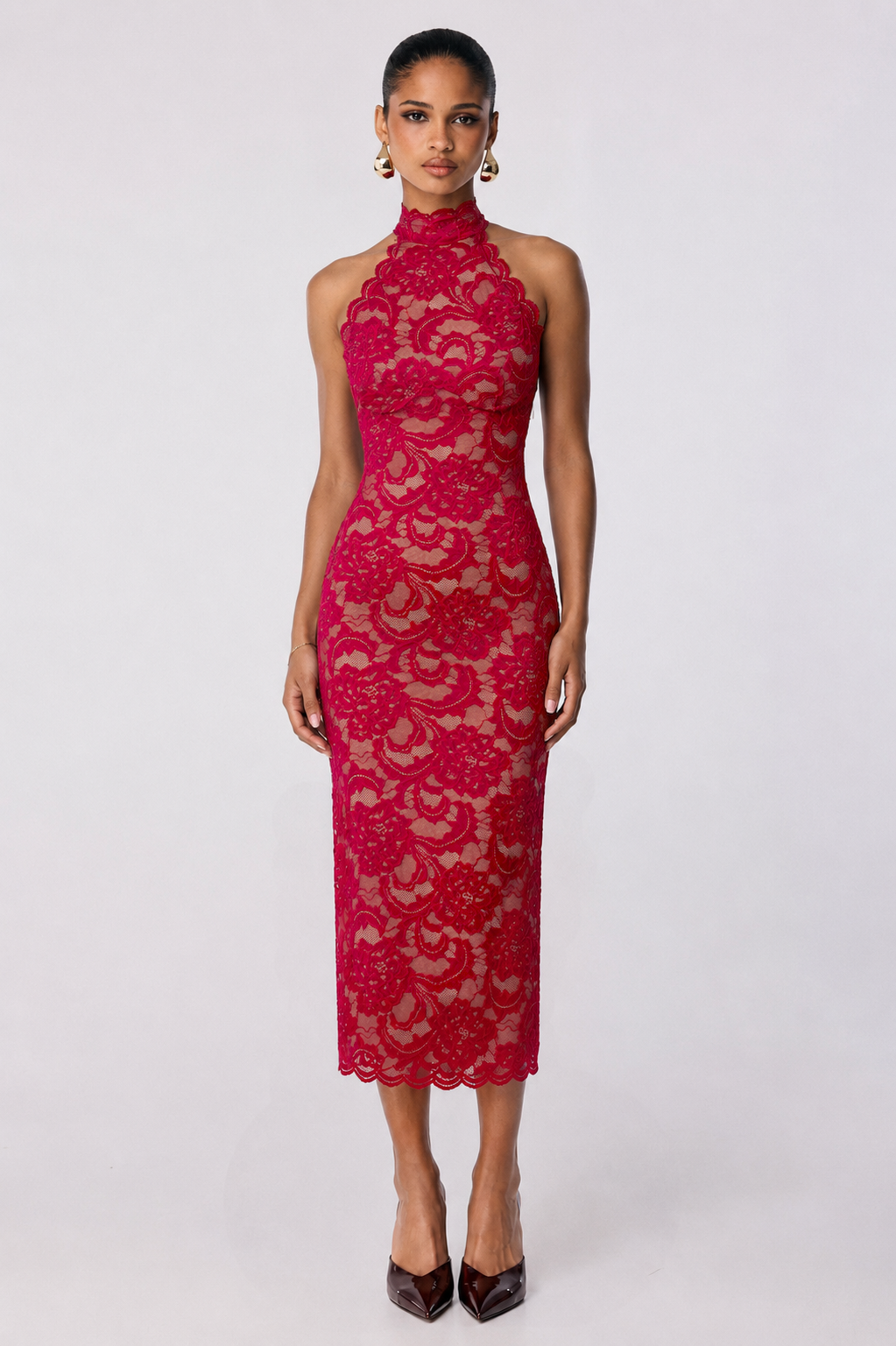 Alessia High Neck Midi