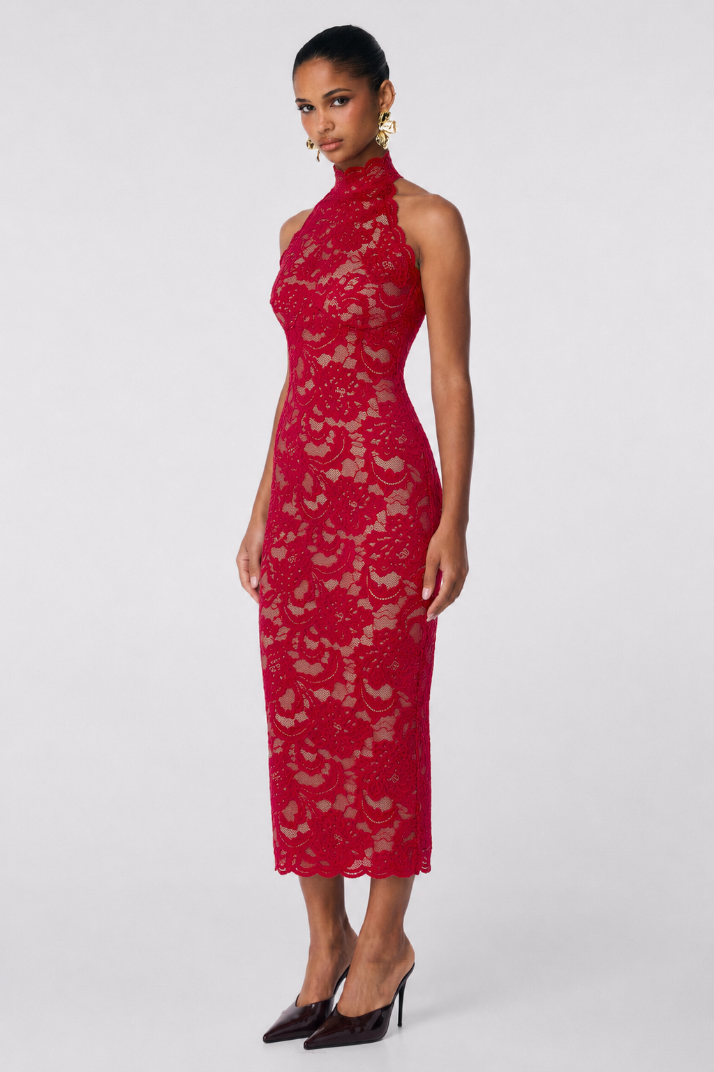 Alessia High Neck Midi