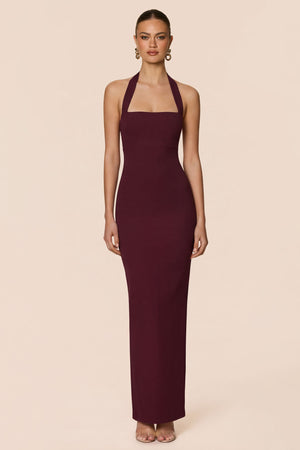 nookie burgundy dress Boulevard Maxi Size:6 (US 16-18) Fully lined. Medium Hostas Navy Blue Corsage Wrist