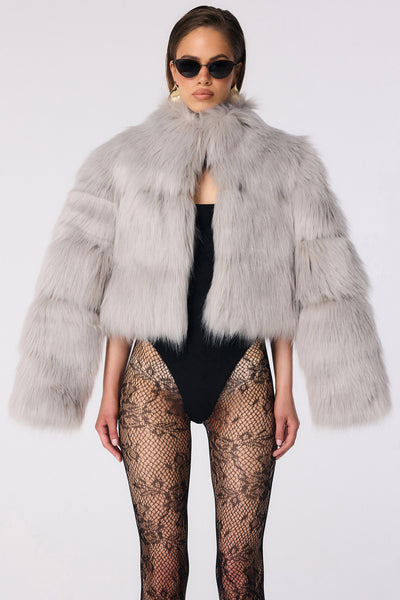 TATIANA FAUX FUR CROP JACKET