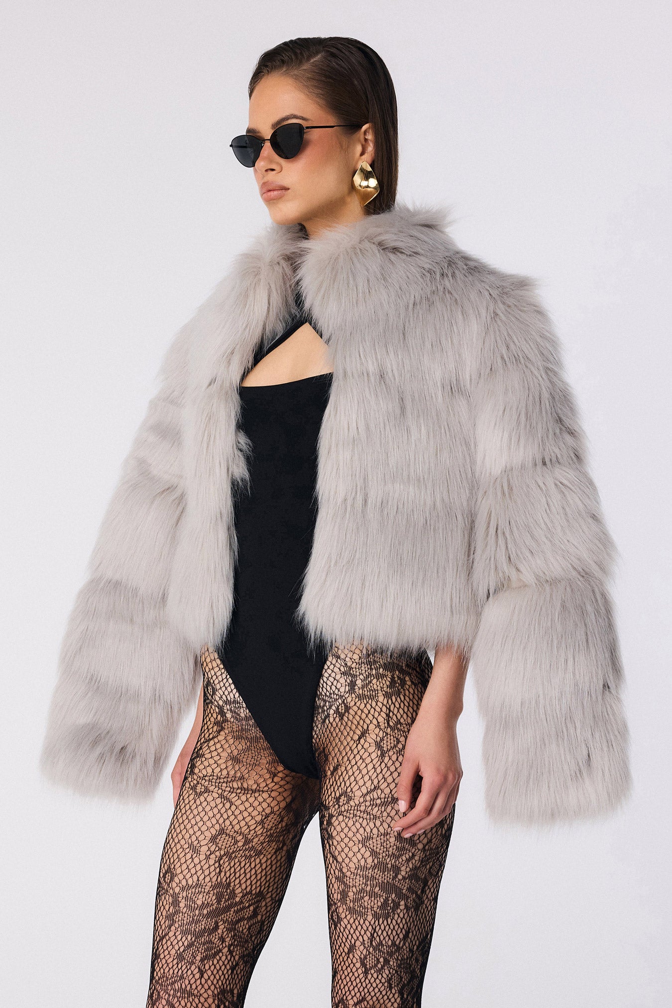 TATIANA FAUX FUR CROP JACKET