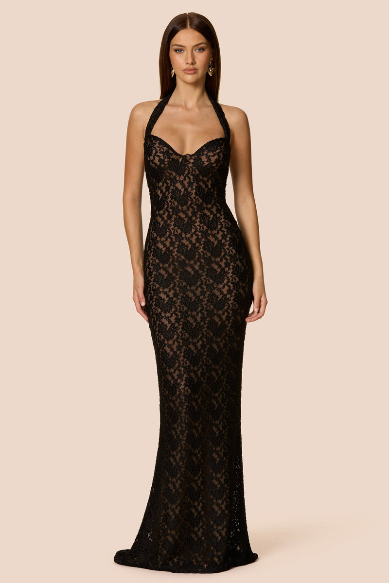 chinese dress ladies Nookie Liana Lace Gown  Hire For A Night