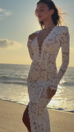 Delphine LS Lace Gown