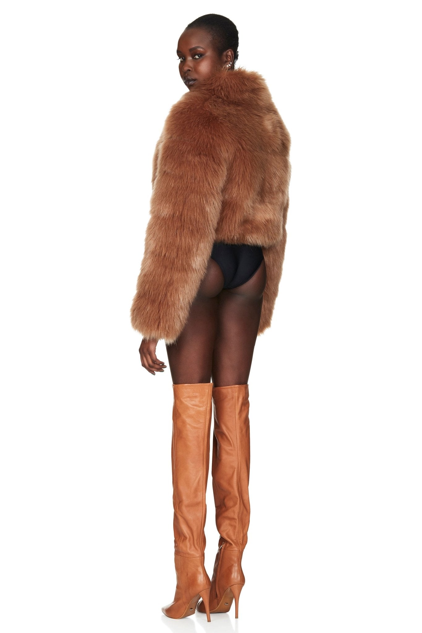 TATIANA FAUX FUR CROP JACKET - Nookie
